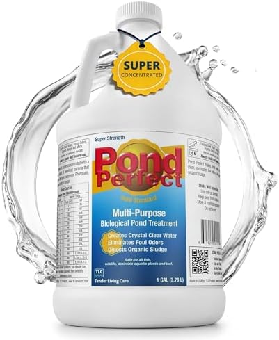 PondPerfect Pond Bacteria - Natural Treatment for Ponds - Safe for Fish | Liquid Formula for Pond Maintenance – Pond Cleaner for outdoor Ponds - Safe for Fish - 32 oz (946 ml) for up to 25000 gal