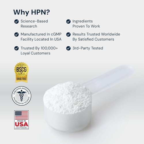 HPN C2 Creapure Creatine for Strength & Recovery, 100 Servings | Ultra-pure Creapure creatine supports strength, performance and recovery, vegan