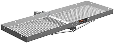 CURT 18100 Tray-Style Trailer Hitch Cargo Carrier, 500 lbs. Capacity, 60-Inch x 19-Inch, Fits 2-Inch Receiver