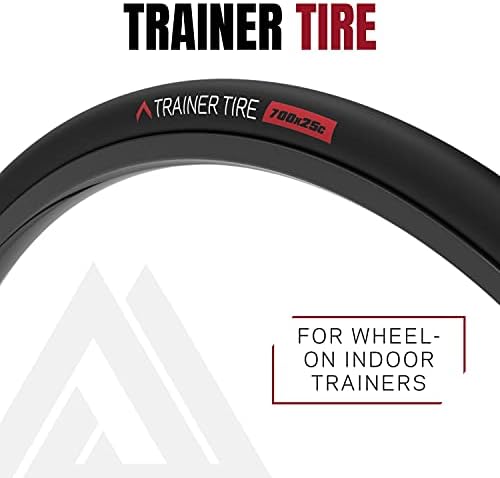 KOM Cycling Indoor Trainer Tire 700 x 25c - Road Bike Tire With Quiet Long Lasting Proprietary Rubber Compound - Perfect for Saris, Kinetic Kurt