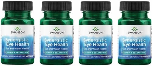 Swanson Synergistic Eye Health, Lutein 20 mg Zeaxanthin 2 mg, 60 Softgels | Synergistic Eye Health with Lutein 20 mg and OmniXan Zeaxanthin 2 mg to Protect the Retina and Macula from Blue Light