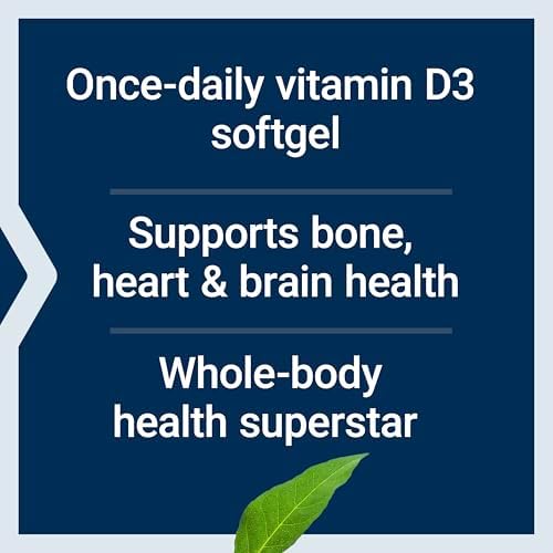 Life Extension Vitamin D3 125 mcg (5000 IU), Bone Health, Brain Performance, Immune System Support, Gluten-Free, Non-GMO, Once Daily, Two-Month Supply, 60 Softgels | Bone Health, Cognitive Health & Immune System Support, Gluten-Free & Non-GMO, Once Daily…