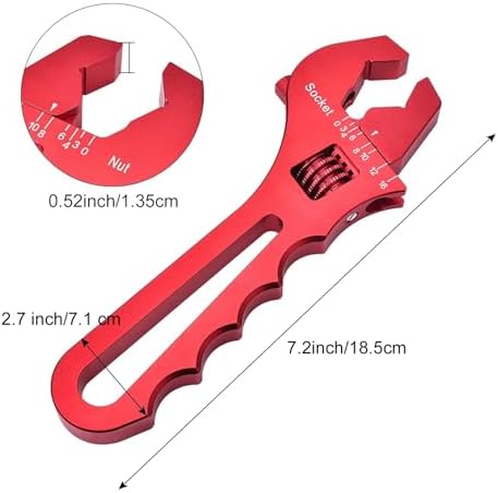 EVIL ENERGY AN Hose Fitting Adjustable Wrench Spanner Lightweight Aluminum 3AN-16AN Blue