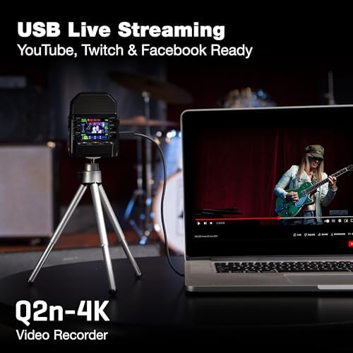 Zoom Q2n-4K Video Recorder for Musicians, Streamers & Filmmakers | Stereo Microphones, Webcam Mode