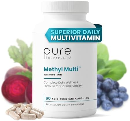 Pure Therapro Rx Methyl Multi Without Iron, Multivitamin, 240 Capsules | Includes Methyl B12 & Methylfolate, For Men & Women, Made in USA, 4-Month Supply