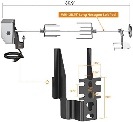 onlyfire Stainless Steel Grill Rotisserie Kit for Most Gas Grills