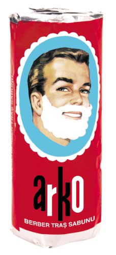 Arko Men Face Shaving Soap Stick, Sensitive skin shave cream, White, ( Pack Of 12 )