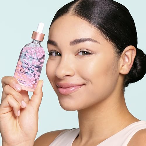 SpaLife Beauty Pearl Hyaluronic Acid Serum & 24k Gold Anti Aging Serum | AM/PM Facial Routine Duo | Deep Collagen Hydrating Treatment | Firming