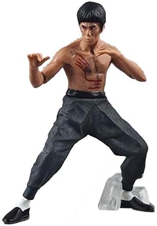 Palmetto Houseares Bruce Lee Figurine 4PCS Collection Set, Average Height of 4 Inch Hard Plastic Resin Figurine