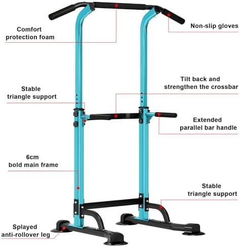 SogesHome Multi-Function Power Tower Pull Up Bar Dip Station for Home Gym