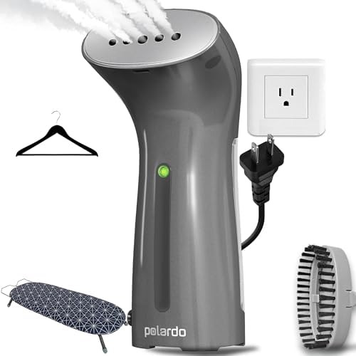 Polardo Travel Garment Steamer - Compact Portable Handheld Clothes Steamer with 360° Anti-Spill Technology