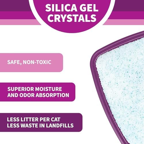 Litter Pearls Micro Crystals Unscented Non-Clumping Crystal Cat Litter with Odorbond, 7 lb, White, Clear and Blue Crystals (LPMC7)