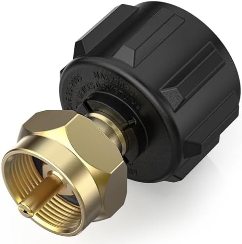 onlyfire Propane Refill Adapter, Fill 1 Pound Bottles from 20lb Tank | Solid Brass