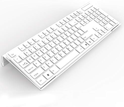 KOTEMON Acrylic Tilted Computer Keyboard Stand for Ergonomic Typing, Keyboard Tray Holder with Silicone Non-Slip Case, Black
