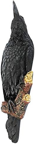 Design Toscano The Raven's Perch Gothic Decor Wall Sculpture, Single