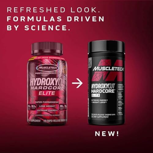 Hydroxycut Hardcore Elite - Energy & Metabolism Support for Men & Women - 270 mg Caffeine Anhydrous & 200 mg Green Coffee Extract - Rapid Release