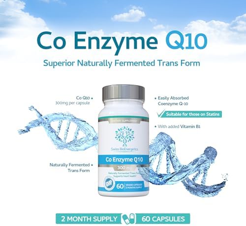 Co Enzyme Q10 CoQ10 300mg 60 Capsules - Superior Naturally Fermented Trans Form