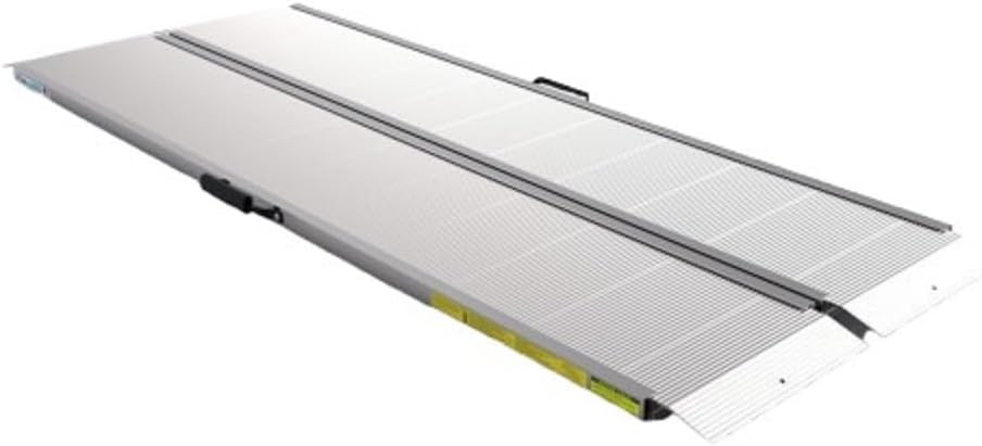 EZ-ACCESS TRAVERSE Aluminum Singlefold Folding Ramp, Portable Loading Ramps for Wheelchairs, Motorcycles, Lawn Tractors & ATVs, Heavy Duty Aluminum Folding Ramps with Carrying Handles (Silver, 4 Foot)