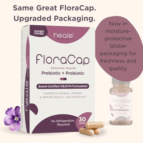 FloraCap Vaginal Probiotics for Women Health, 30 Oral Capsules | Reduce Odor, Itching, & Discomfort, pH-Balanced Formula, Urinary Tract & Healthy Vaginal Flora, Made in USA