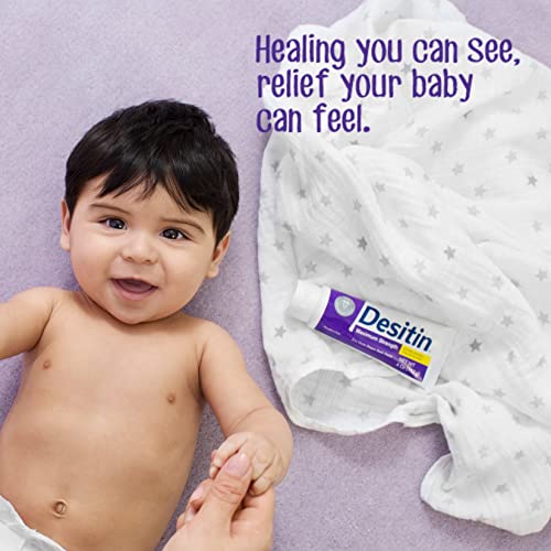 Desitin Maximum Strength Diaper Rash Paste, 40% Zinc Oxide, 4.8 oz | Helps Treat, Relieve & Prevent Diaper Rash, 40% Zinc Oxide, Immediate Relief, Protects up to 12 Hours, Hypoallergenic