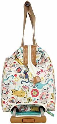 Lily Bloom Pattern 22 Inch Duffel Bag with 2-Rolling Wheels, Weekender Overnight Travel Lightweight Carry-On Suitcase For Women