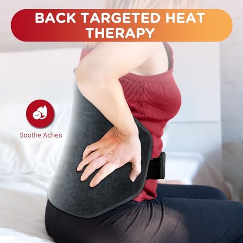 Comfytemp Heating Pad for Back & Period Abdomen, FSA Eligible HSA, XL, Grey