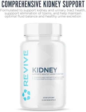 Revive MD Kidney Support Supplement for Men & Women – Kidney Cleanse & Detox Capsules for Overall Health & Function – Vegan-Friendly