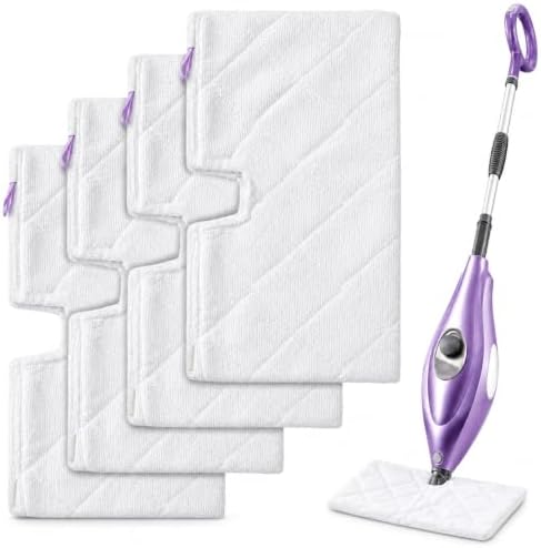 4 Pack Steam Mop Replacement Pads Compatible with Shark Steam Pocket Mop S3500 Series (S3501, S3601, S3550, S3901, SE450)