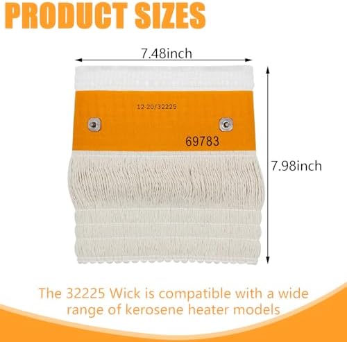32225 Kerosene Heater Replacement Wicks for Kero World KW-24C DuraHeat DH-2300 Dyna GLO CV-2300, for Dyna-GLO RMC-95C