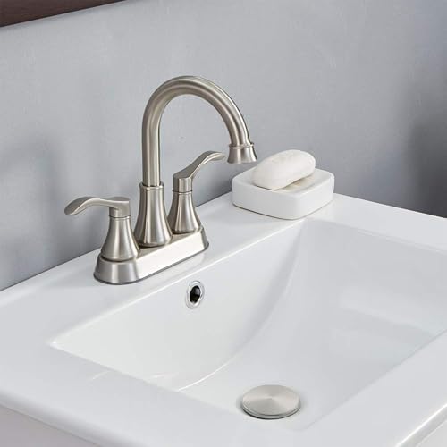 Bathroom Faucet,4 Inch Centerset 2 Handle High-Arc,Oil Rubbed Bronze
