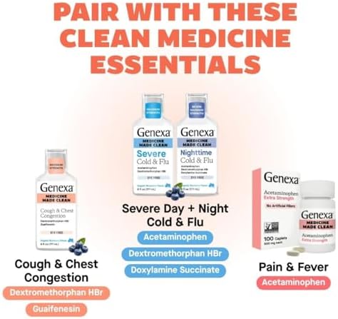 Genexa Cold Crush, Drug Free & Made Clean, 60 Chewable Tablets for Adults | Dye Free, 0% Artificial Additives, Non-GMO, Gluten Free, Homeopathic Cough, Cold, Sore Throat Relief, Acai Berry Flavor