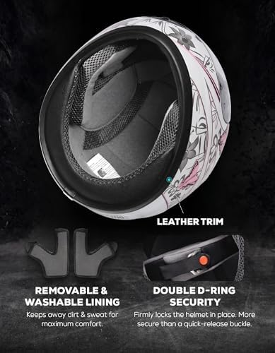 Full Face Motorcycle Helmet Adult ATV Helmet DOT Approved | Ultra-Lightweight, with Anti-Fog Visor, Breathable Liner, For Street Bike