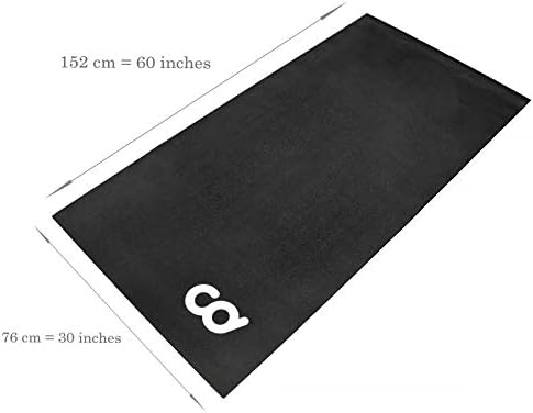 CyclingDeal Bike Trainer Floor Mat - Compatible with Indoor Exercise Stationary Bike Treadmill Elliptical Waterproof Gym Flooring Equipment - Indoor