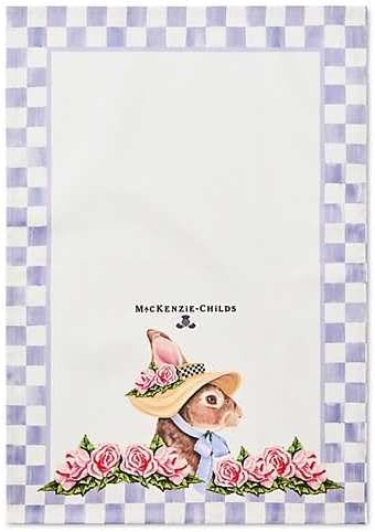 MACKENZIE-CHILDS Cotton Dish Towel, Hydrangea Tea Kettle
