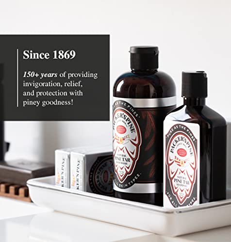 Packer's Pine Tar Shampoo for Men | Soothing Cleanser for Dry, Itchy & Flaky Scalp | Helps Dandruff, Psoriasis & Seborrheic Dermatitis | USA Made, Paraben & Sulfate Free (Pack of 1)