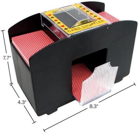 Automatic Card Shuffler – Battery-Operated 4-Deck Playing Card Dispenser – For Game Night and Casino Game Accessories by Trademark Poker