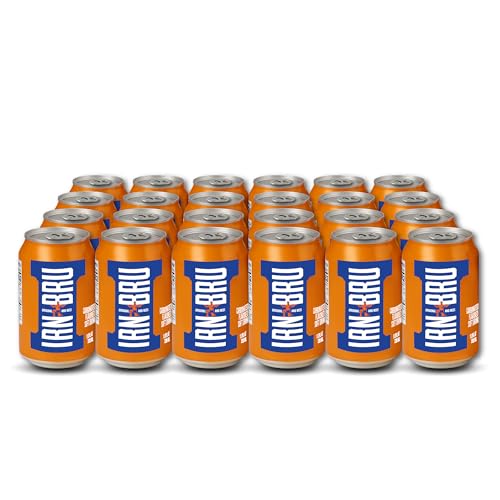 IRN-BRU Original Scottish Sparkling Soda, Citrus Flavored Carbonated Drink - Sparkling Flavored Soft Drink, 32 Flavor Recipe, 16.9 fl oz Bottles, Pack of 12
