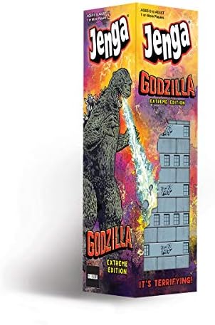Jenga: Godzilla Extreme Edition | Based on Classic Monster Movie Franchise Godzilla | Collectible Jenga Game | Unique Gameplay Featuring Movable