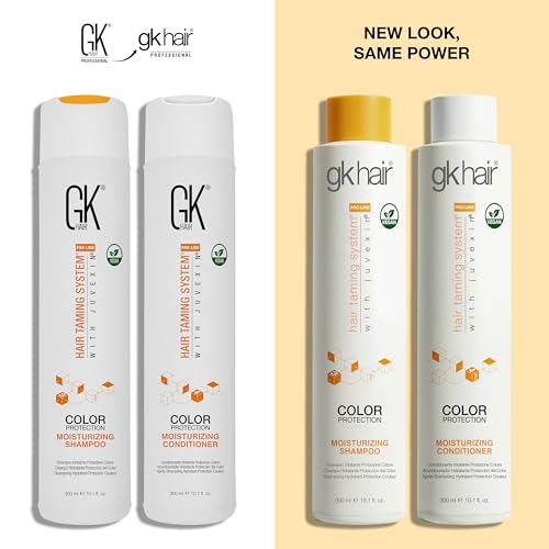 GK HAIR Keratin Shampoo and Conditioner set, Sulfate Free Moisturizing shampoo & conditioner for Color Treated Hair, Hydrating lightweight Formula for Dry, Damaged & Frizzy Hair 10.1oz each