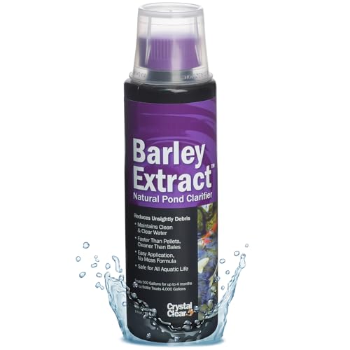 CrystalClear Barley Extract Pond Treatment, Water Clarifier, 2.5 Gallon | Natural for Fountains, Water Gardens & Koi Ponds, clears cloudiness and is Fish & Plant Safe