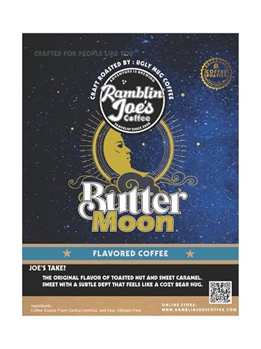 Ramblin' Joe's Coffee Flavored Blend Mix Roast | 2-12oz Ground Coffee packs (Buttermoon, 2-12 oz)