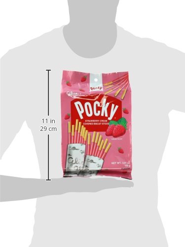 Glico Pocky, Chocolate Cream Covered Biscuit Sticks (9 Individual Bags), 4.13 oz