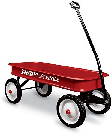 Radio Flyer Classic Red Wagon, for Kids 1.5+, Wagon for Kids or Cargo | All-Steel Body with No-Scratch Edges, 10” Rubber Tires