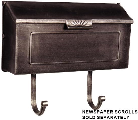 Special Lite Horizon Horizontal Wall Mount Mailbox - Black Aluminum Mailbox for Wall Mount - SHH-1006-BLK