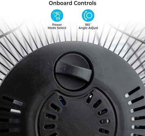 Comfort Zone 9 inch Cradle Fan, 3 Speed Floor or Table Fan with180 Degree Tilt, Metal Construction and Aluminum Blades, Carry Handle, Rubber Feet, Ideal for Bedroom, Workshop, or Garage, Black