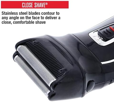 Barbasol Rechargeable Electric Foil Shaver with Stainless Steel Blades and Pop Up Trimmer