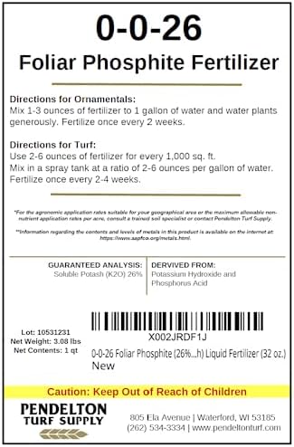 0-0-26 Foliar Phosphite (26% Soluble Potash) Liquid Fertilizer (32 oz.)