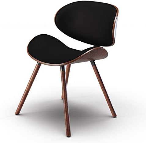 SIMPLIHOME Regina Rattan Mid-Century Modern Arm Dining Chairs in Black
