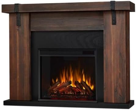 Aspen 49" Electric Fireplace in Chestnut Barnwood by Real Flame