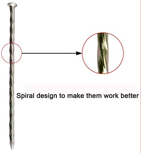 9 Pack 8 Inch Galvanized Tent Spikes,Metal Edging Spikes Landscape